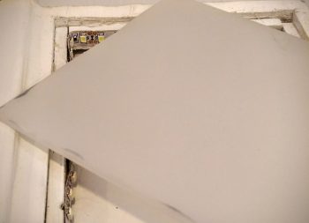 Cut out pages, LEDs and frosted acrylic sheet. You can see the strips of wood I added later.